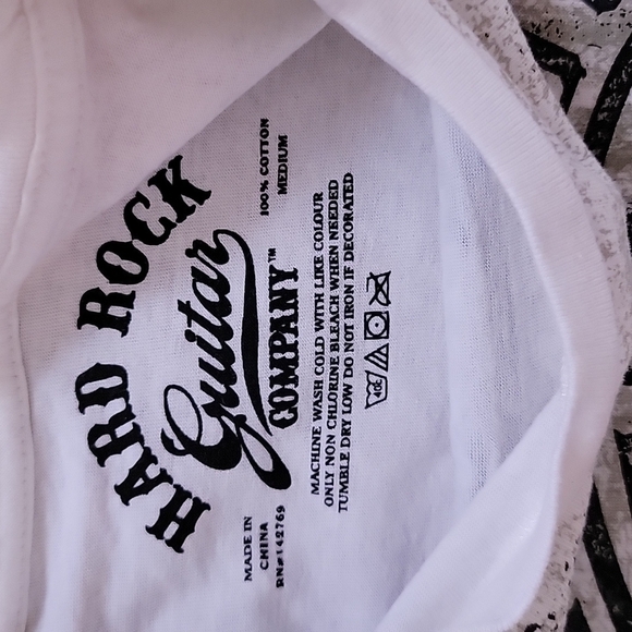 NWT HARD ROCK GUITAR COMPANY 100% Cotton SS Brussels Tee - Picture 4 of 5